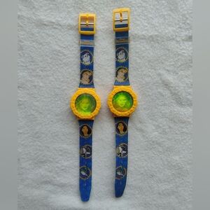2x Pocahontas Vintage Disney Flip Top Digital Kids Watch UNTESTED
